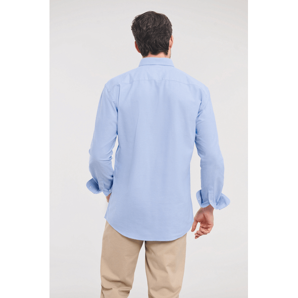 Russell | Voorgewassen oxford overhemd met lange mouwen Russell | Voorgewassen oxford overhemd met lange mouwen
